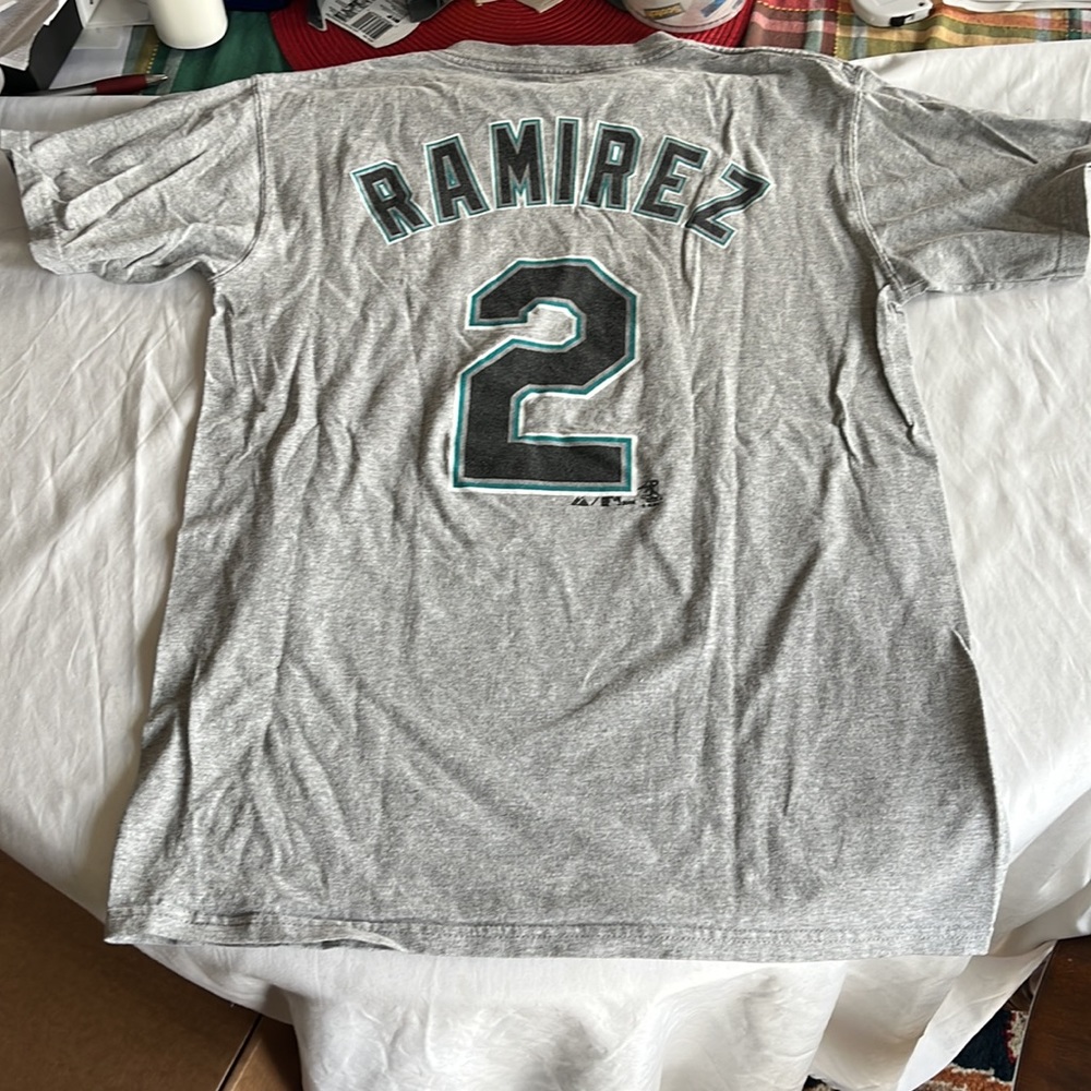 VTG Florida Marlins Hanley Ramirez 2008 Short Sleeve Jersey Tee Size S NWOT